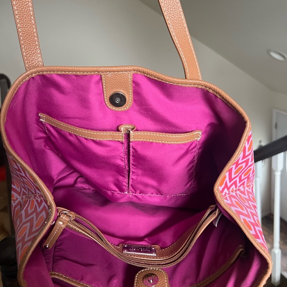 Nine West Pink and Red Geometric Shoulder Bag - Picture 7 of 11